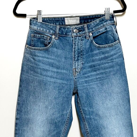 Everlane Curvy Cheeky 90’s Raw Hem Jean Sz Womens 26” Ankle - Picture 4 of 4
